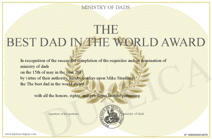 the best dad award