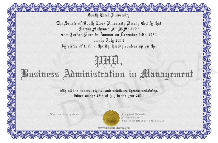 Phd thesis in business administration