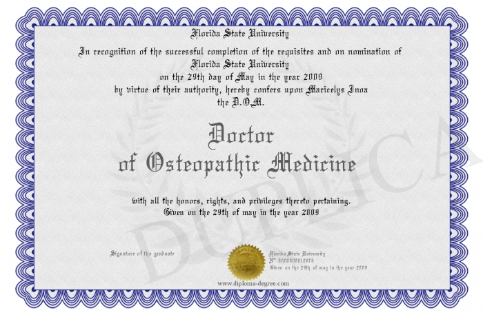 Doctor of osteopathic medicine resume