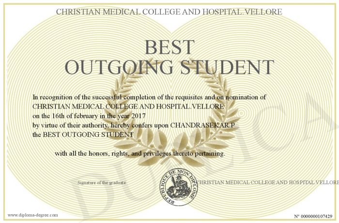 Best Outgoing Student