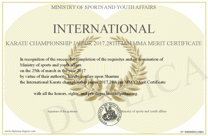 merit certificate