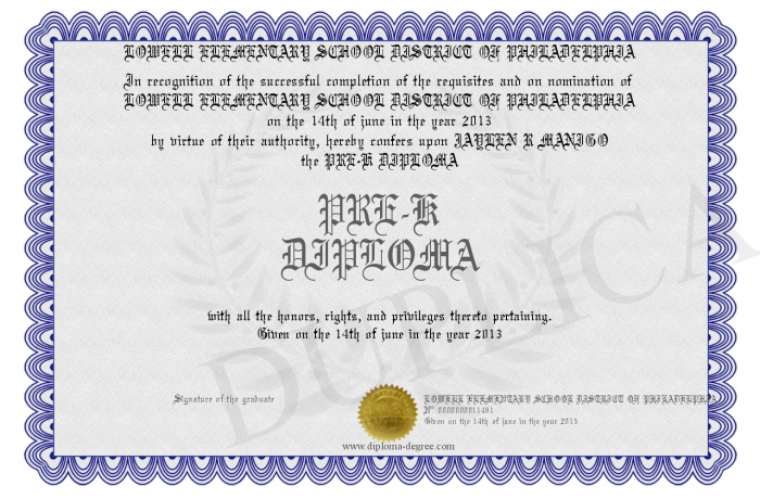 prek diploma