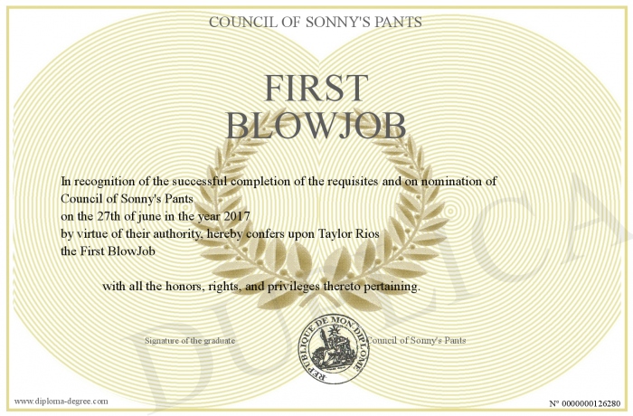The First Blow Job