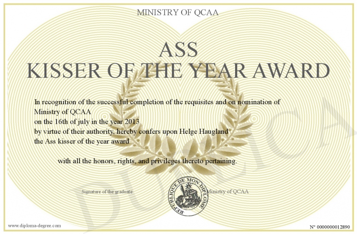 Ass Kisser Award 103