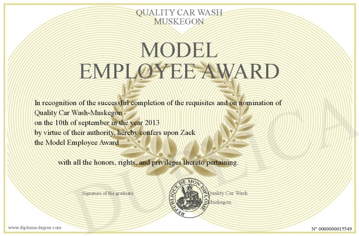 model employee award employee award certificates
