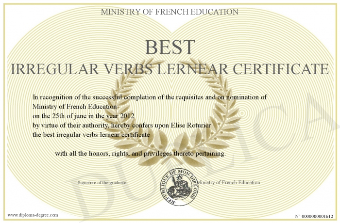 best irregular verbs lernear certificate best verbs
