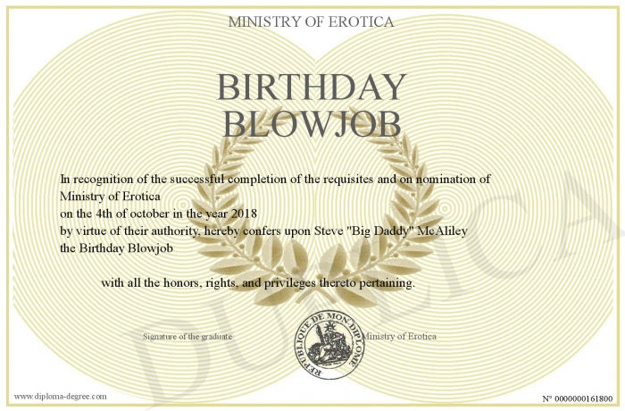 Birthday blowjob