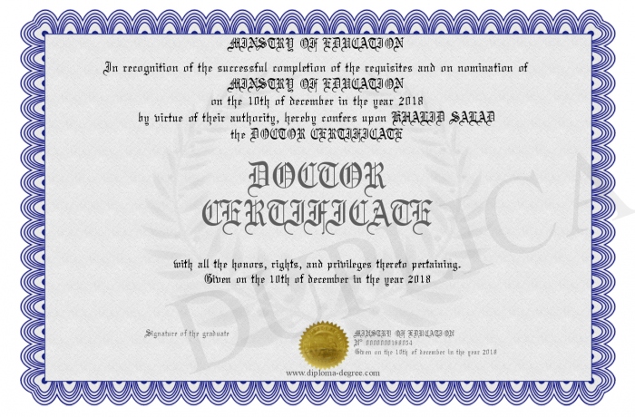 doctor certificate doctor certificates