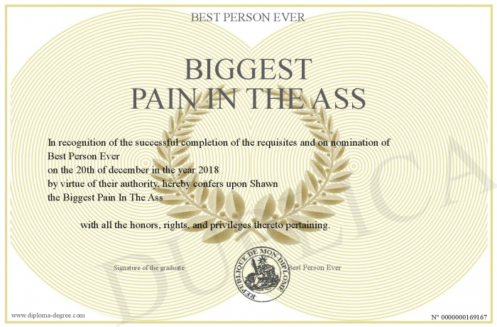 In the ass of pain Anal pain