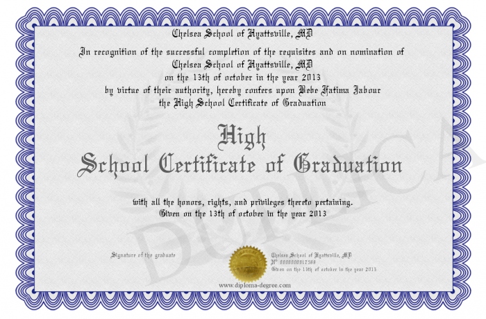 free printable high school diploma