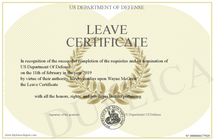 Leave Certificate