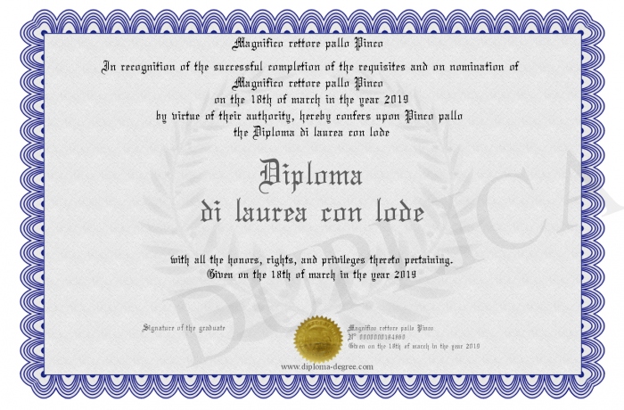 Diploma Di Laurea Con Lode