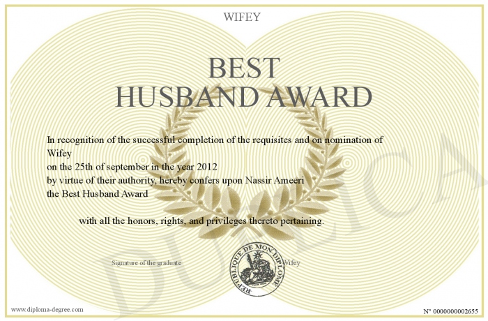 best husband award best husband award certificate