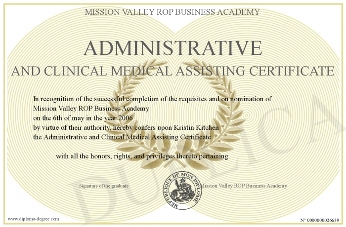 administrative and clinical medical assisting certificate administrative certificate