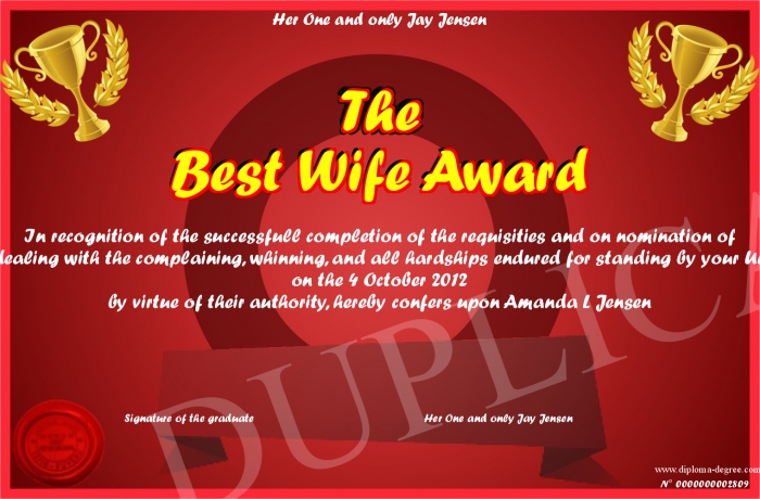 the best wife award