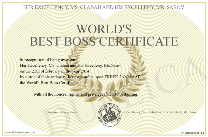world s best boss certificate masters degree certificate template