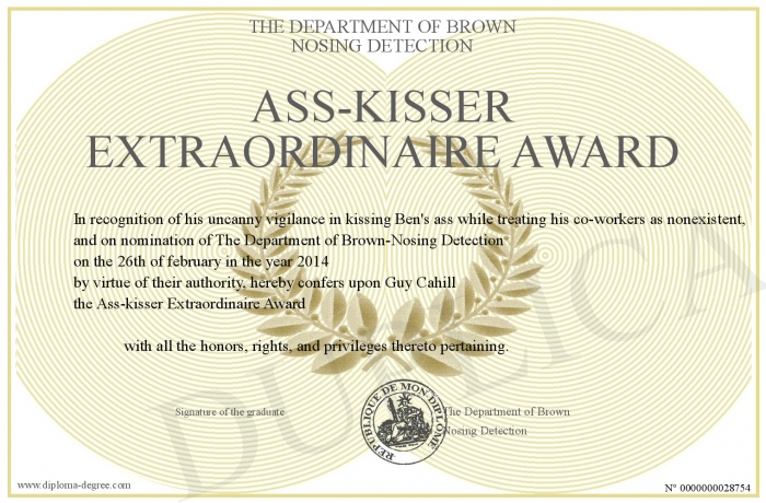 Ass Kisser Award 17