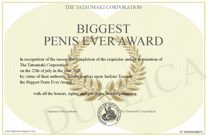 Biggest-Penis-Ever-Award