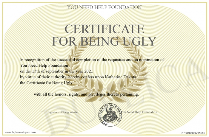Certificate-for-Being-Ugly