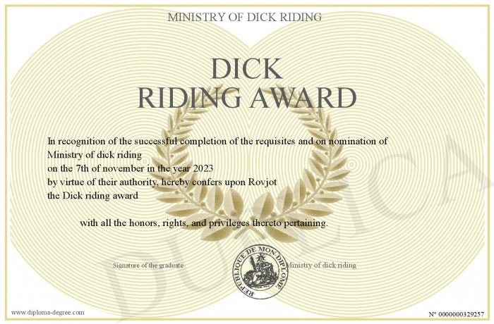 Dick-riding-award