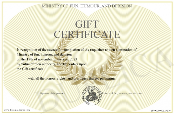 Gift-certificate