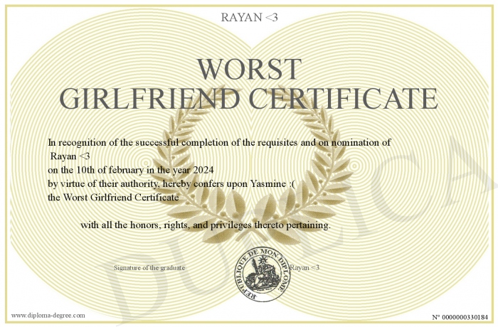 Worst-Girlfriend-Certificate
