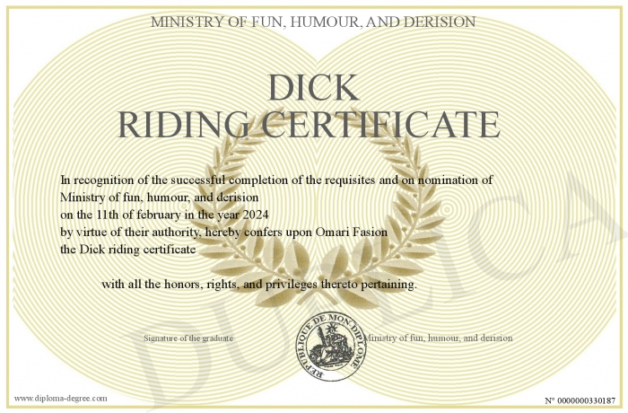 Dick-riding-certificate