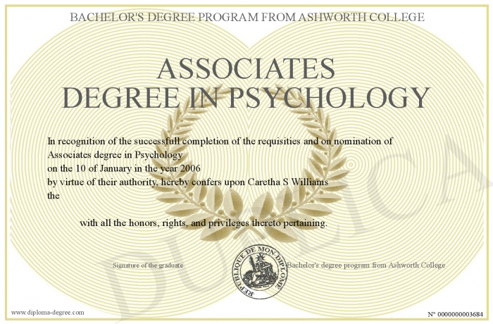Associates Degree in Psychology