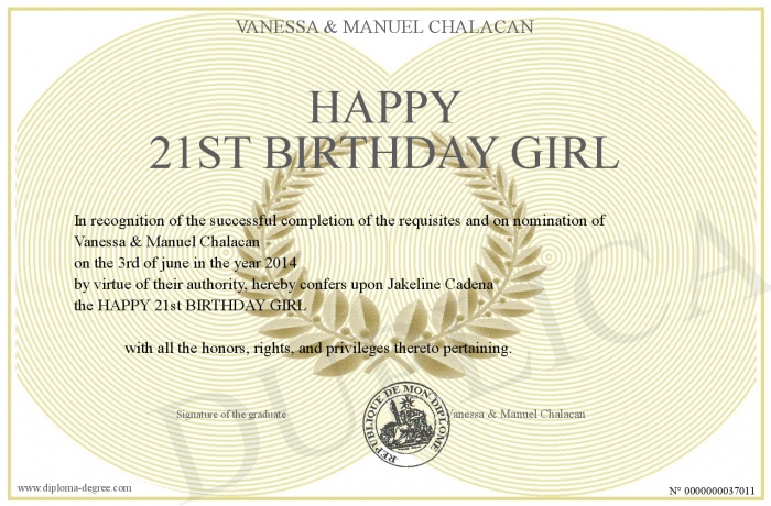 happy 21st birthday girl