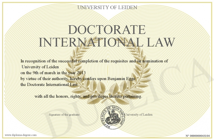Phd in law