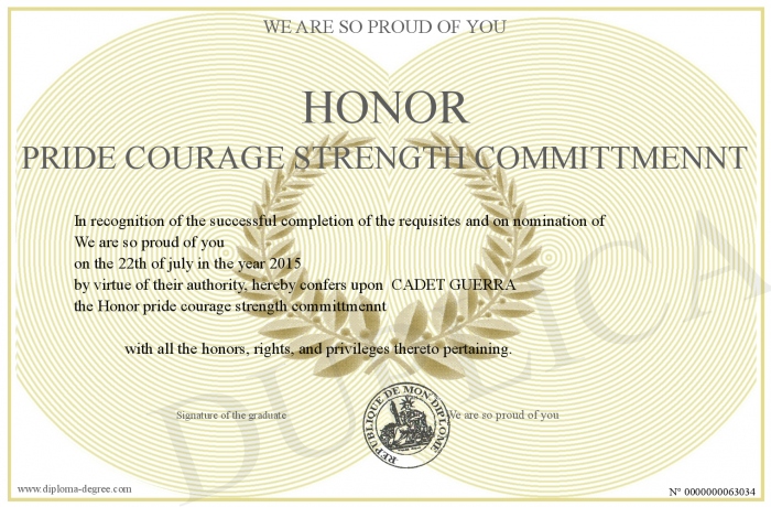 Honor Humility Strength And Courage