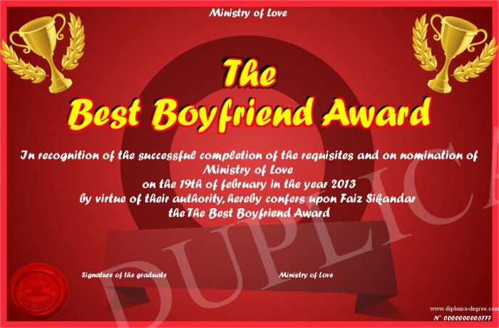 the best boyfriend award best boyfriend award printable