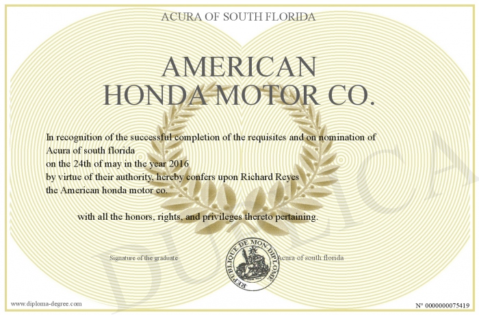 American honda motor company address #2