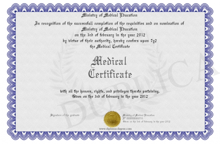 medical certificate medical cerificate