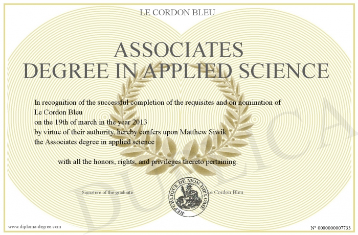 associates degree in applied science certificates printable