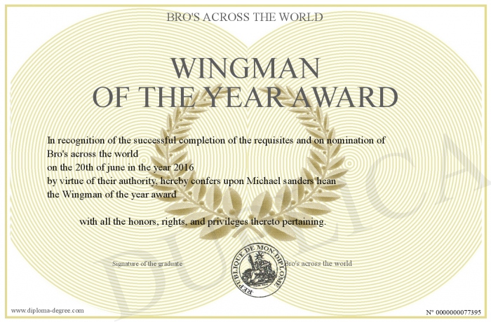 wingman of the year award