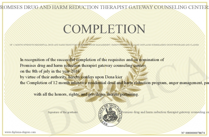 anger management completion certificate