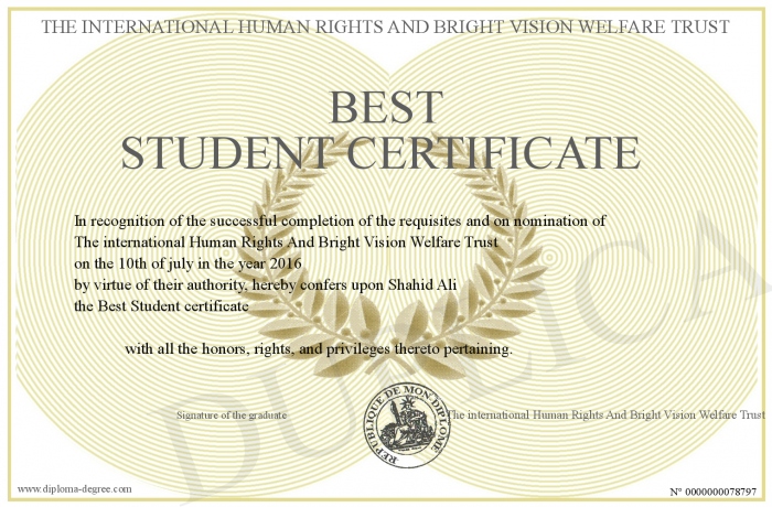 best student certificate best certificates