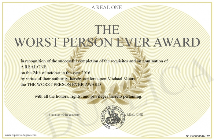 the worst person ever award sport award certificates