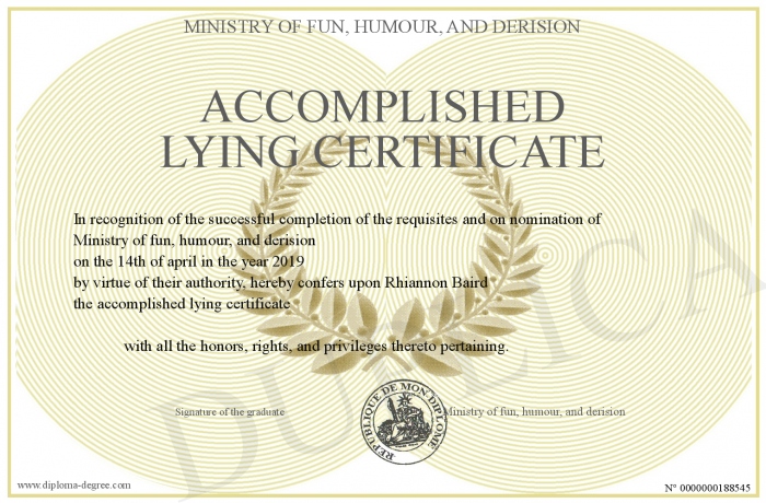 accomplished lying certificate accomplished lying certificate
