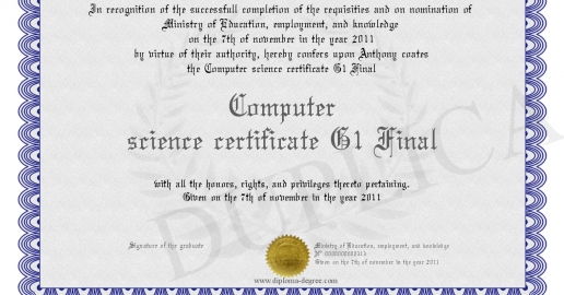 Computer science certificate G1 Final